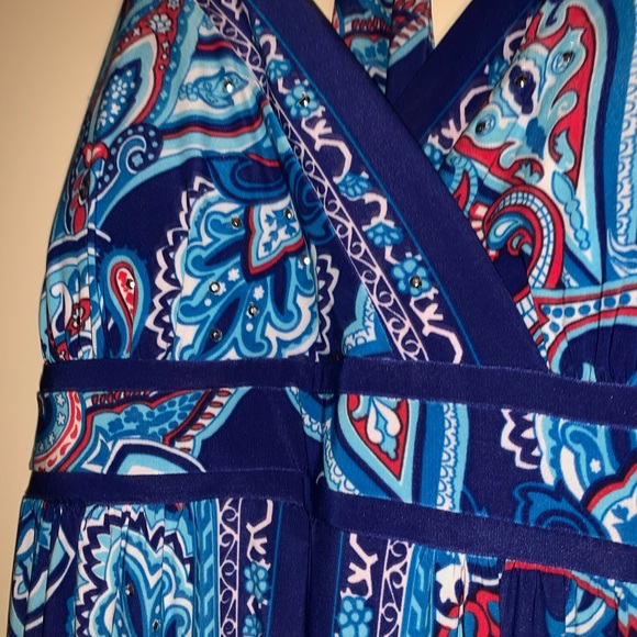 NWT INC Paisley beaded maxi dress PM - Picture 12 of 16